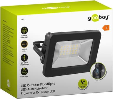 Goobay LED-spotlight for utendørs bruk, 20 W