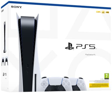 PlayStation 5 + 2x DualSense kontroller-pakke