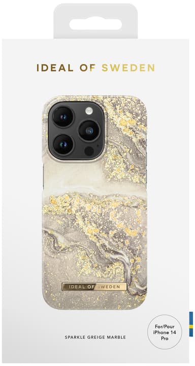 IDEAL OF SWEDEN iPhone 14 Pro deksel (spark greige marble)