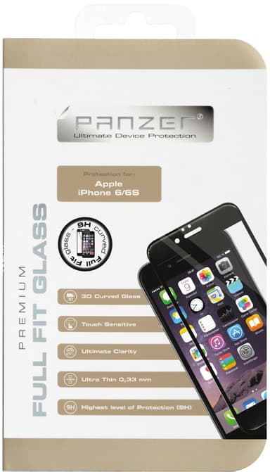 Panzer skjermbeskytter til iPhone 6S (sort)