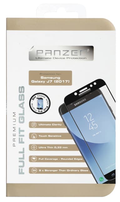 Panzer Full-Fit skjermbeskytter Samsung Galaxy J7 2017
