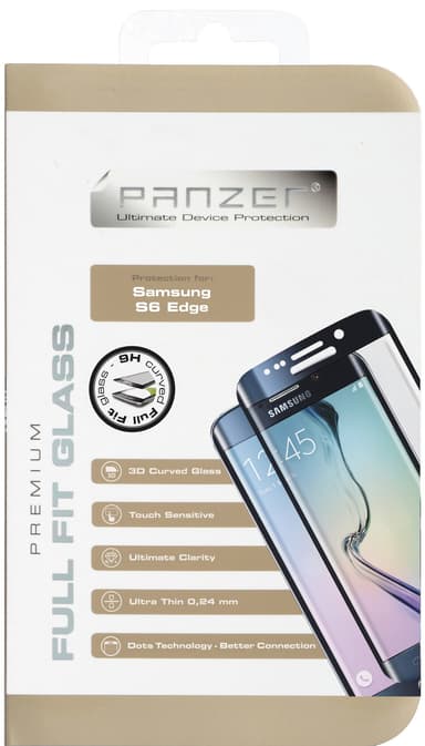 Panzer skjermbeskytter til Galaxy S6 edge (sort)