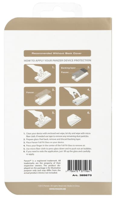 Panzer skjermbeskytter for Sony Xperia XA1 (sort)