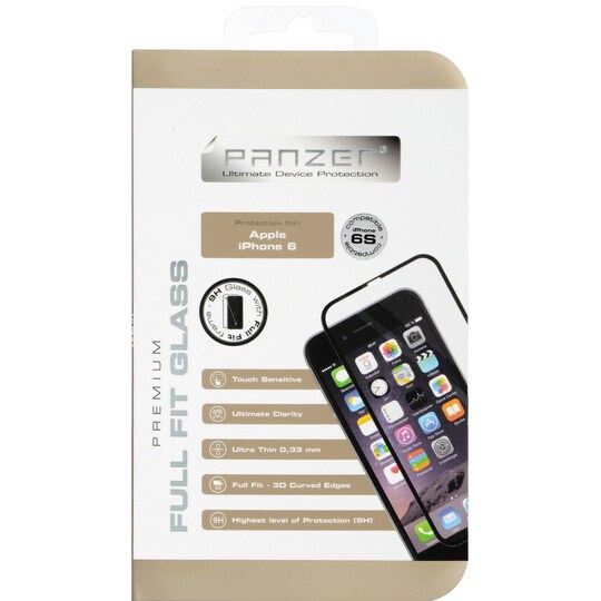 Panzer Full-Fit skjermbeskytter til iPhone 6/6s