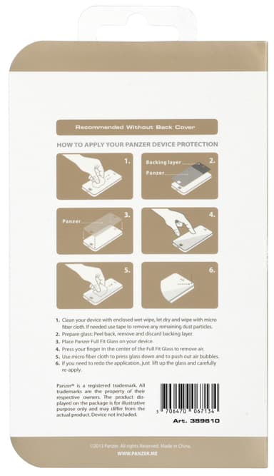 Panzer Full-Fit skjermbeskytter iPhone 7 Plus/8 Plus (sort)