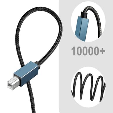 USB B - USB A-skriverkabel Blå 1 m