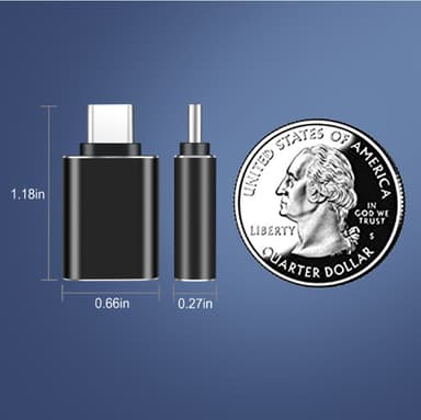 USB-C til USB 3.1-adapter Sort