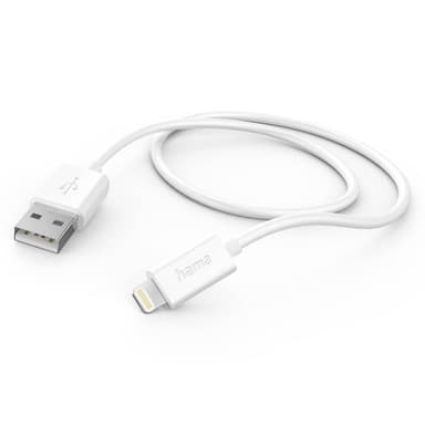 HAMA Ladekabel USB-A till Lightning Hvit 1.0m