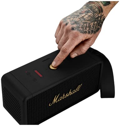 Marshall Middleton trådløs bærbar høyttaler (sort/messing)