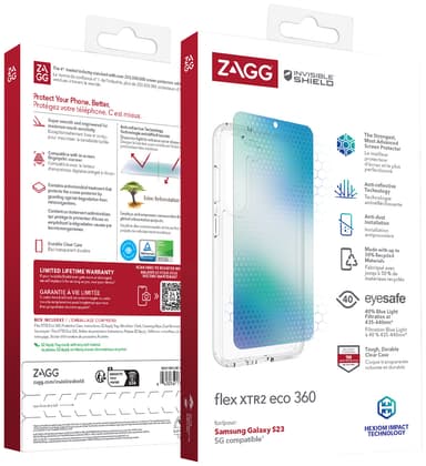 Zagg Flex XTR2 Eco 360 Samsung S23 deksel og skjermpakke