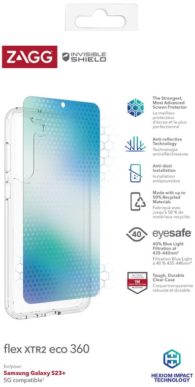 Zagg Flex XTR2 Eco 360 Samsung S23+ deksel og skjermpakke