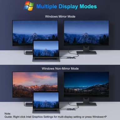 NÖRDIC 1 til 7 USB-C-dokkingstasjon for doble skjermer 1xHDMI 1x DP 8K30Hz 4K120Hz PD3.0 100W 2xUSB-A 1xUSB-C 1xRJ45 Giga Macbook M1 & M2