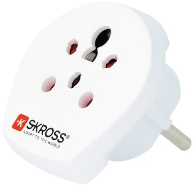 Skross India/Israel/Danmark til Europa reiseadapter 1.500217-E