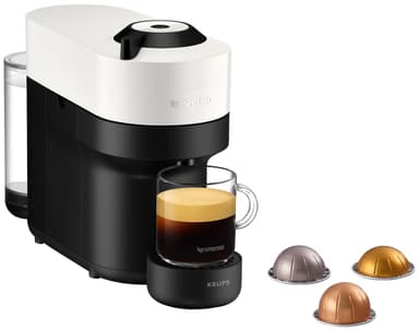 Nespresso Vertuo Pop kapselmaskin av Krups XN920110WP (hvit)