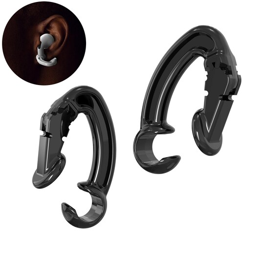 Anti-skli ørekroker for trådløse øretelefoner 1 par Svart Apple Airpods 1/2/Pro2/Pro3