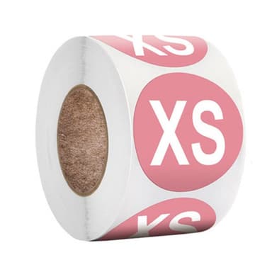 Klær størrelse klistremerker 500-deler Rosa XS
