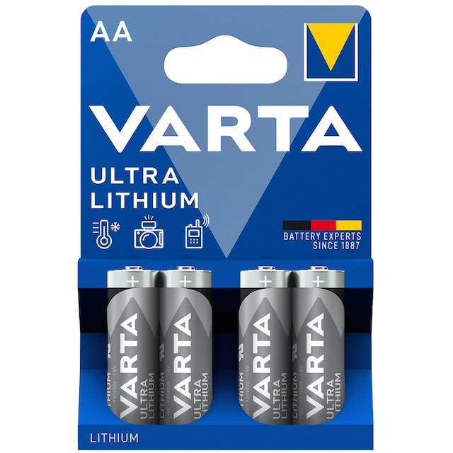 Varta Ultra Lithium AA batterier (4-pakning)