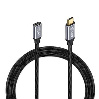 NÖRDIC 3m USB3.2 SuperSpeed ​​​​USB 5Gbps USB-C til C skjøtekabel med strømforsyning 60W og 4K60Hz video