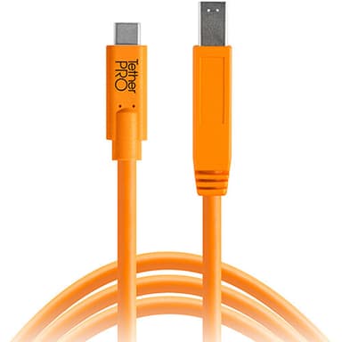 TetherPro USB-C Male B 4.6m Orange