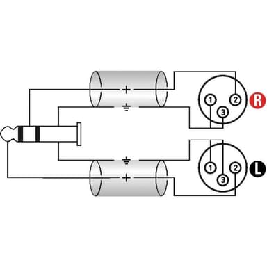 Klotz Y-kabel Stereo Minijack - XLR Hunn