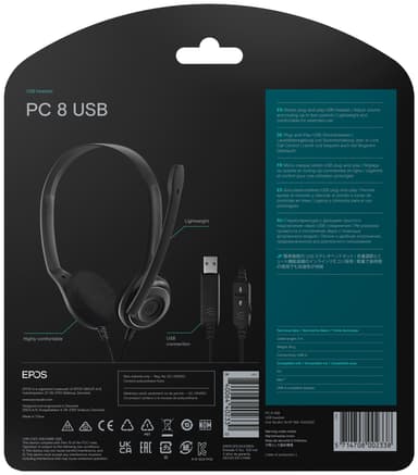 Sennheiser PC 8 USB headset (sort)