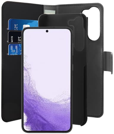Puro Samsung Galaxy S23 2-i-1 lommebokdeksel (sort)