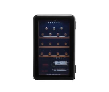Cavecool Retro Obsidian - 19 flasker - 1 kjølesone - Svart