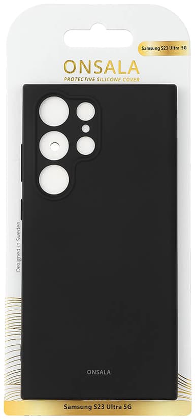 Onsala Samsung Galaxy S23 Ultra Silicone deksel (sort)