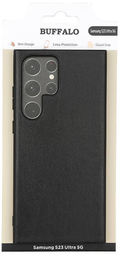 Buffalo Samsung Galaxy S23 Ultra bakdeksel (sort)
