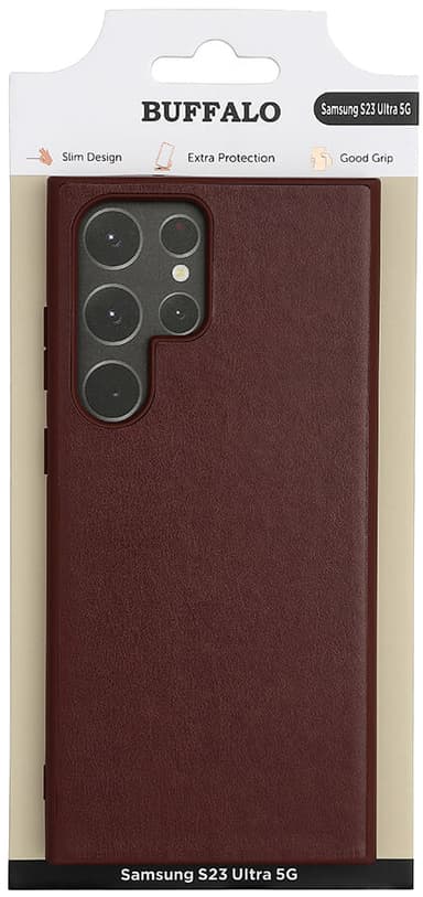Buffalo Samsung Galaxy S23 Ultra bakdeksel (brun)