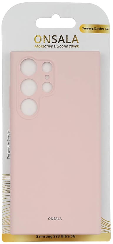 Onsala Samsung Galaxy S23 Ultra Silicone deksel (rosa)