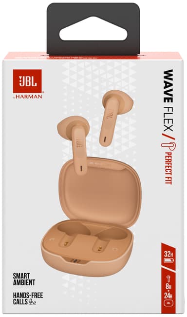 JBL Wave Flex helt trådløse in-ear hodetelefoner (beige)