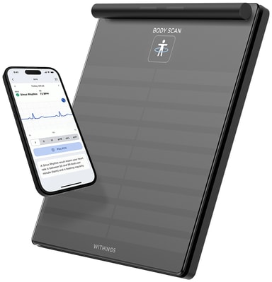 Withings Body Scan baderomsvekt WBS08-Black-All-Inter - Elkjøp | Elkjøp
