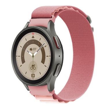 Artic Elastisk nylon armbånd Samsung Galaxy Watch 5 Pro (45mm) - Pink
