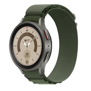 Artic Elastisk nylon armbånd Samsung Galaxy Watch 5 Pro (45mm) - Army