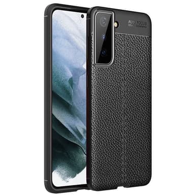 Lærmønstret TPU-deksel Samsung Galaxy S23 Plus - Sort