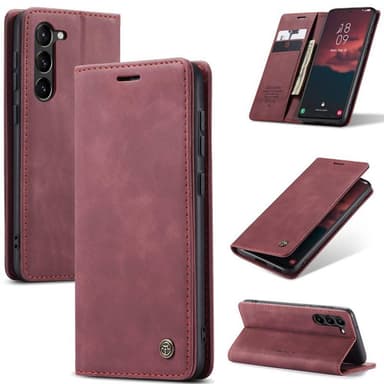 CaseMe Smart Magnet Flipdeksel Samsung Galaxy S23 Plus - Burgund