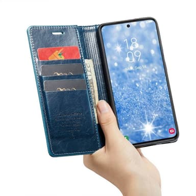 CaseMe Lommebok 3-kort Samsung Galaxy S23 Plus - Blå