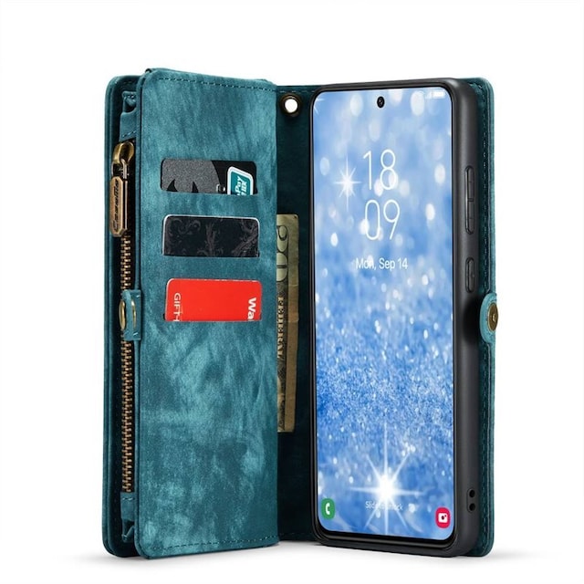 Multi Wallet CaseMe 11-kort Samsung Galaxy S23 - Blå