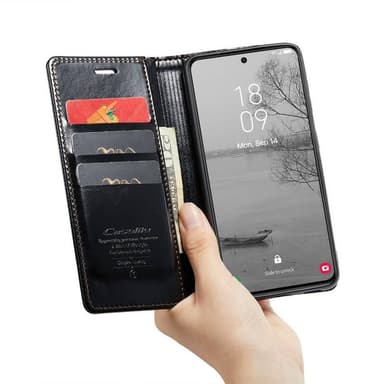 CaseMe Lommebok 3-kort Samsung Galaxy S23 - Sort