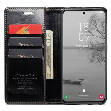 CaseMe Lommebok 3-kort Samsung Galaxy S23 Plus - Sort
