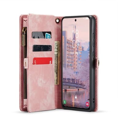 Multi Wallet CaseMe 11-kort Samsung Galaxy S23 - Rosa