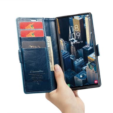 CaseMe Lommebok 3-kort Samsung Galaxy S23 Ultra - Blå