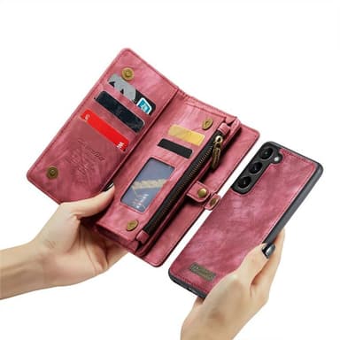 Multi Wallet CaseMe 11-kort Samsung Galaxy S23 - Rød