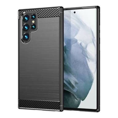Børstet silikondeksel Samsung Galaxy S23 Ultra - Sort