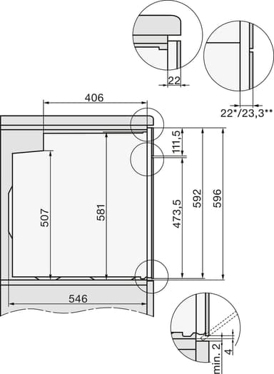 Miele stekeovn H2467BOBSW innebygd