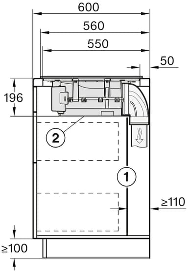 Miele platetopp med integrert ventilator KMDA 7473 FL-U
