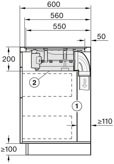 Miele platetopp med integrert ventilator KMDA 7272 FL-U