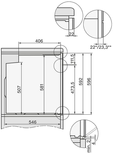 Miele stekeovn H2766BPOBSW innebygd