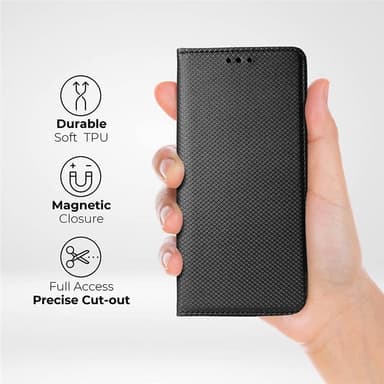 Telone Smart Book Magnet Motorola Moto E40 - Svart
